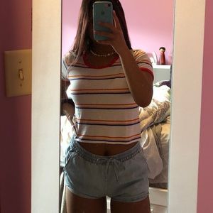 PacSun PS Basics Striped Crop Top